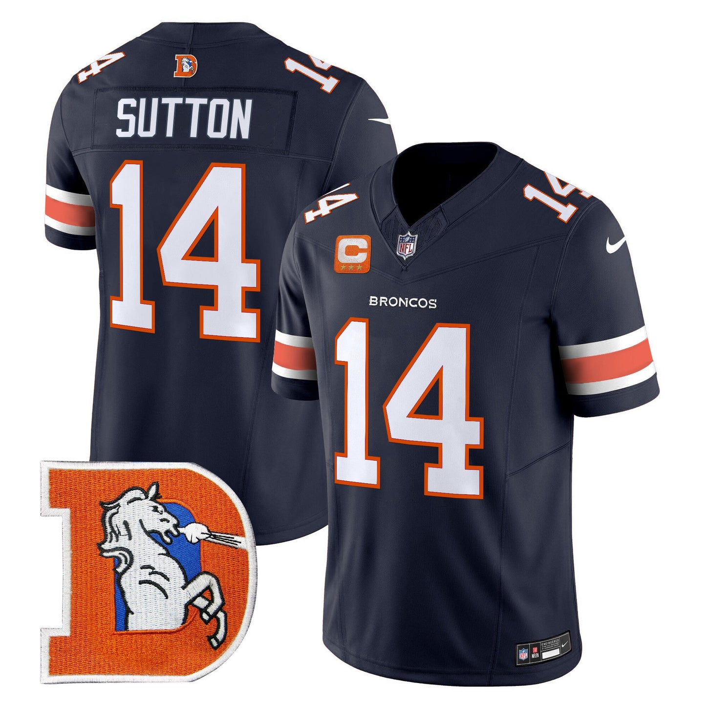 Men's Denver Broncos Throwback Vapor Limited Jersey V2 - All Stitched