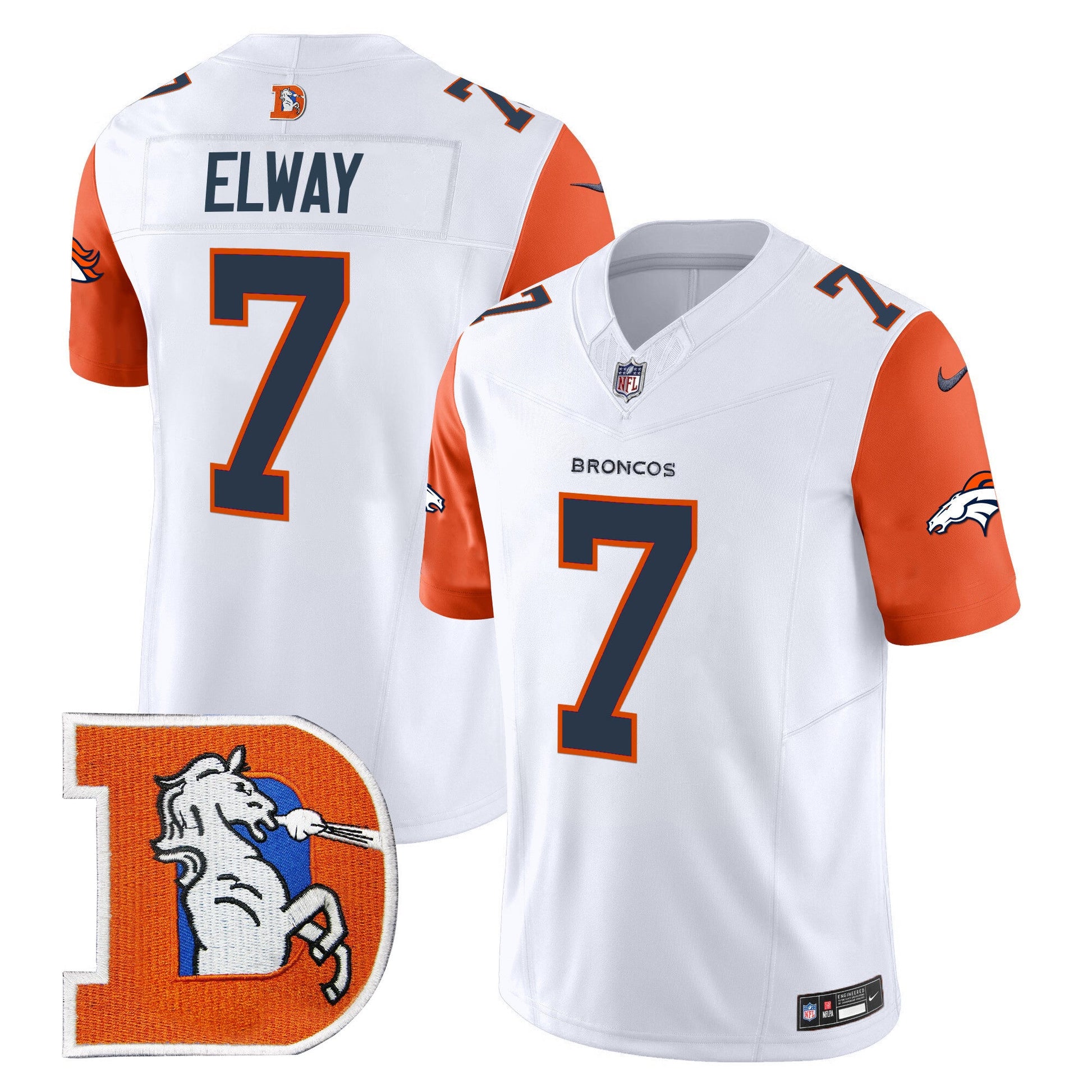 Men's Denver Broncos Throwback Vapor Limited Jersey V2 - All Stitched