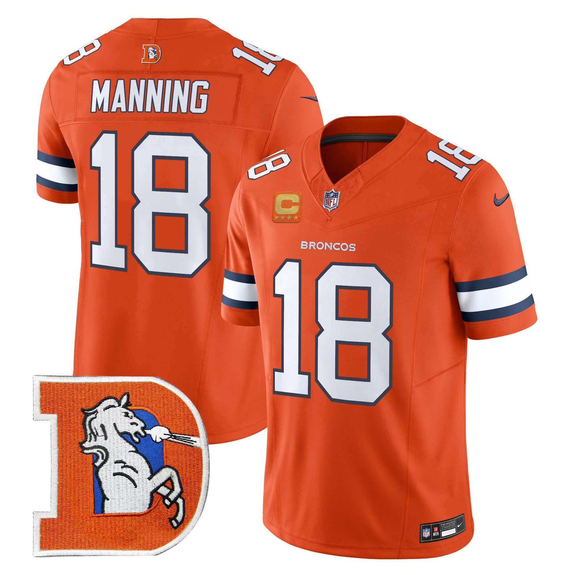 Men's Denver Broncos Throwback Vapor Limited Jersey V2 - All Stitched