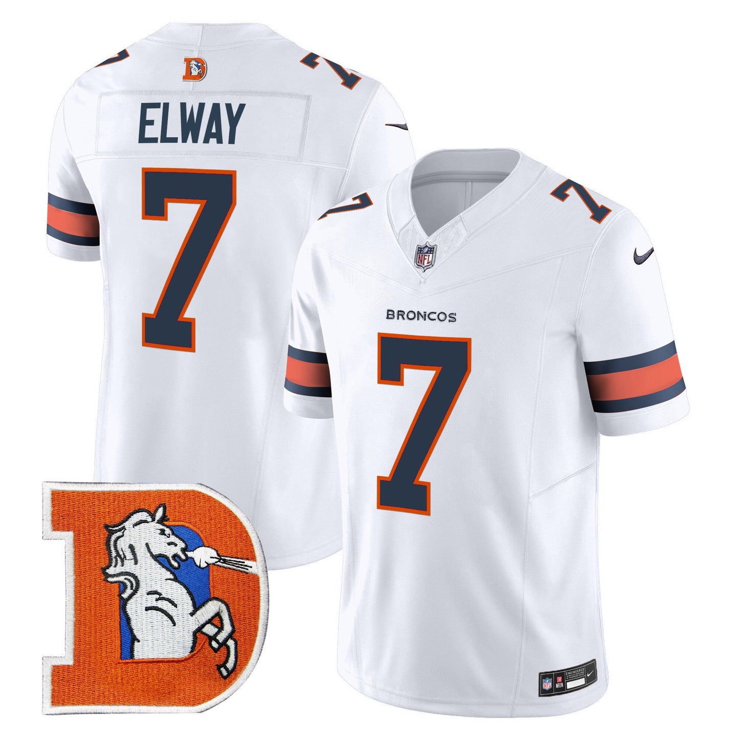 Men's Denver Broncos Throwback Vapor Limited Jersey V2 - All Stitched