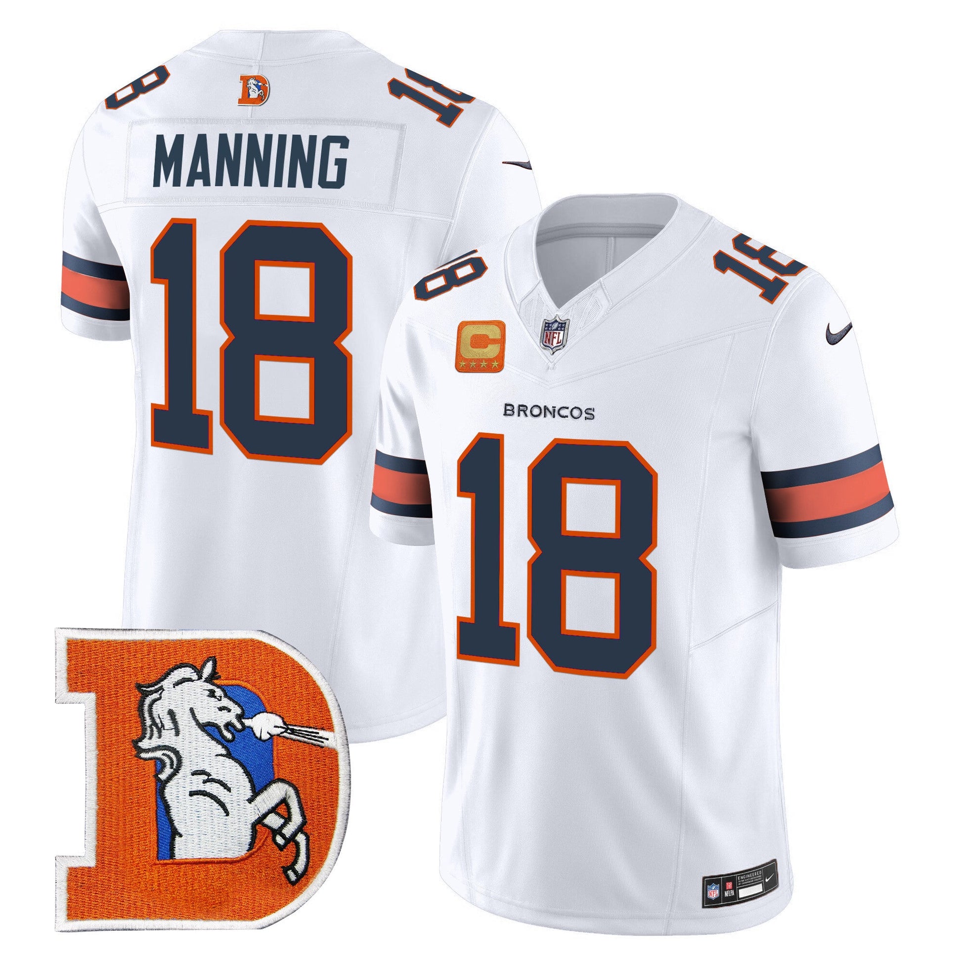 Men's Denver Broncos Throwback Vapor Limited Jersey V2 - All Stitched