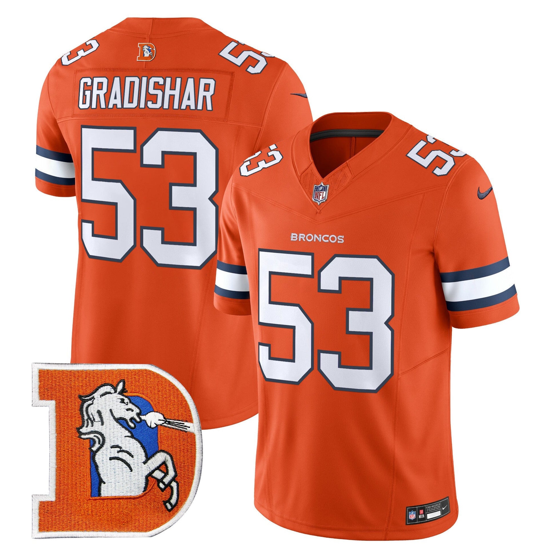 Men's Denver Broncos Throwback Vapor Limited Jersey V2 - All Stitched