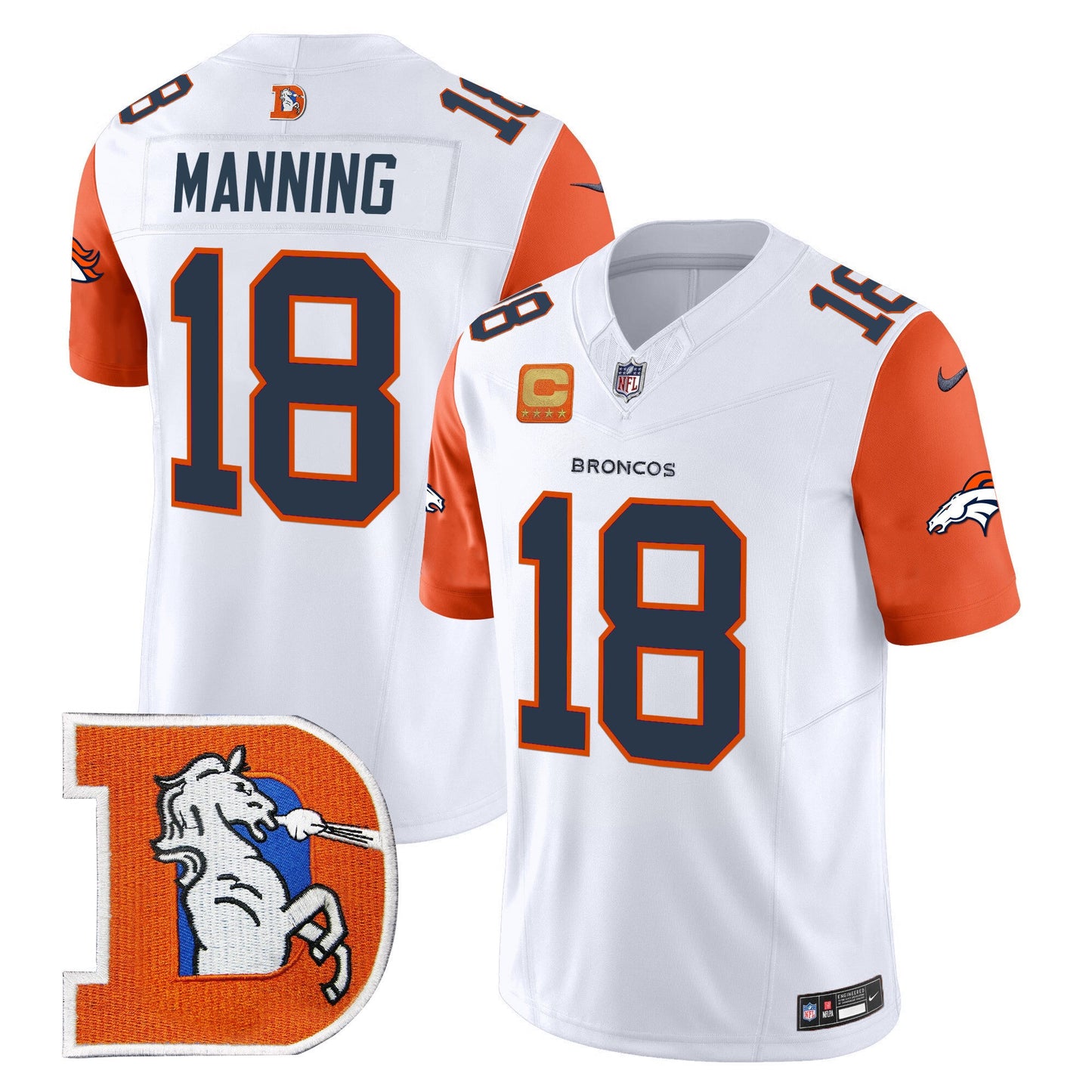 Men's Denver Broncos Throwback Vapor Limited Jersey V2 - All Stitched