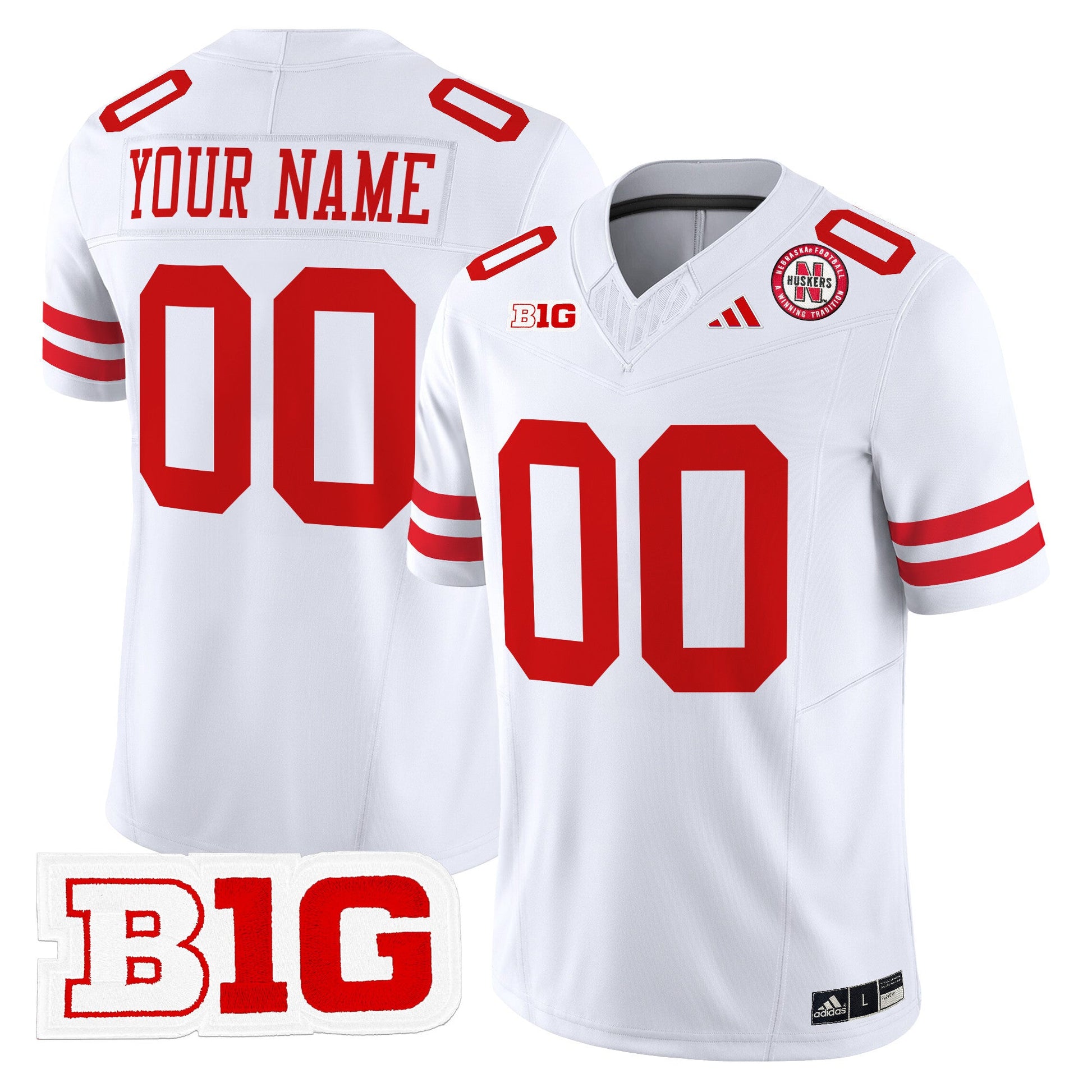 Nebraska Cornhuskers 2025 Vapor Limited Custom Jersey - All Stitched