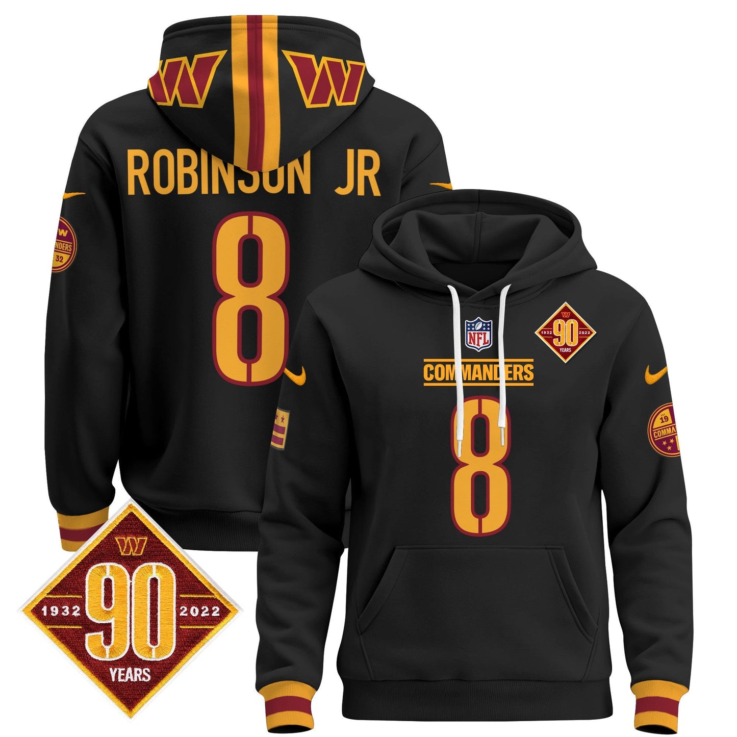 Men's Washington Commanders 2024 Pullover Hoodie - All Stitched