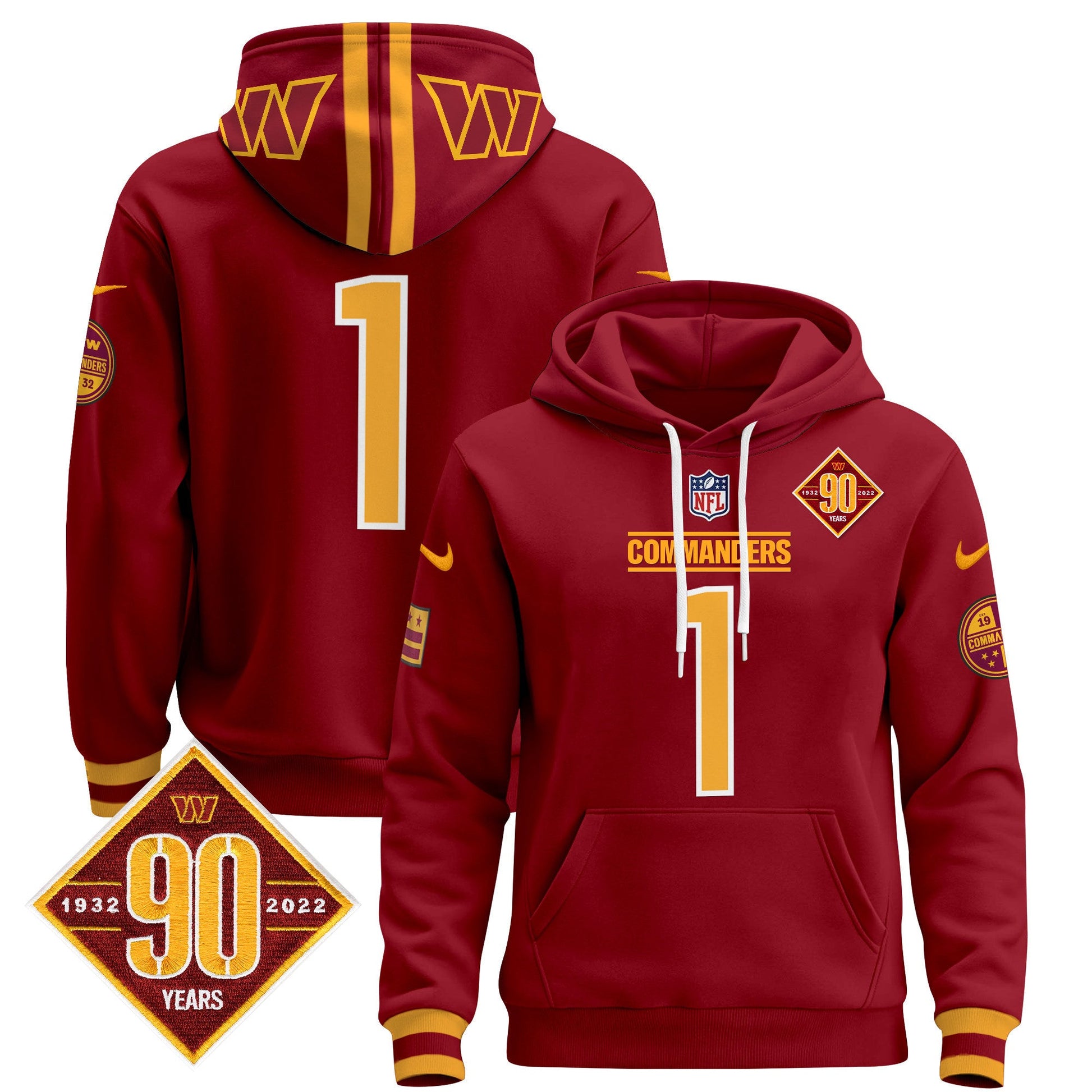Men's Washington Commanders 2024 Pullover Hoodie - All Stitched