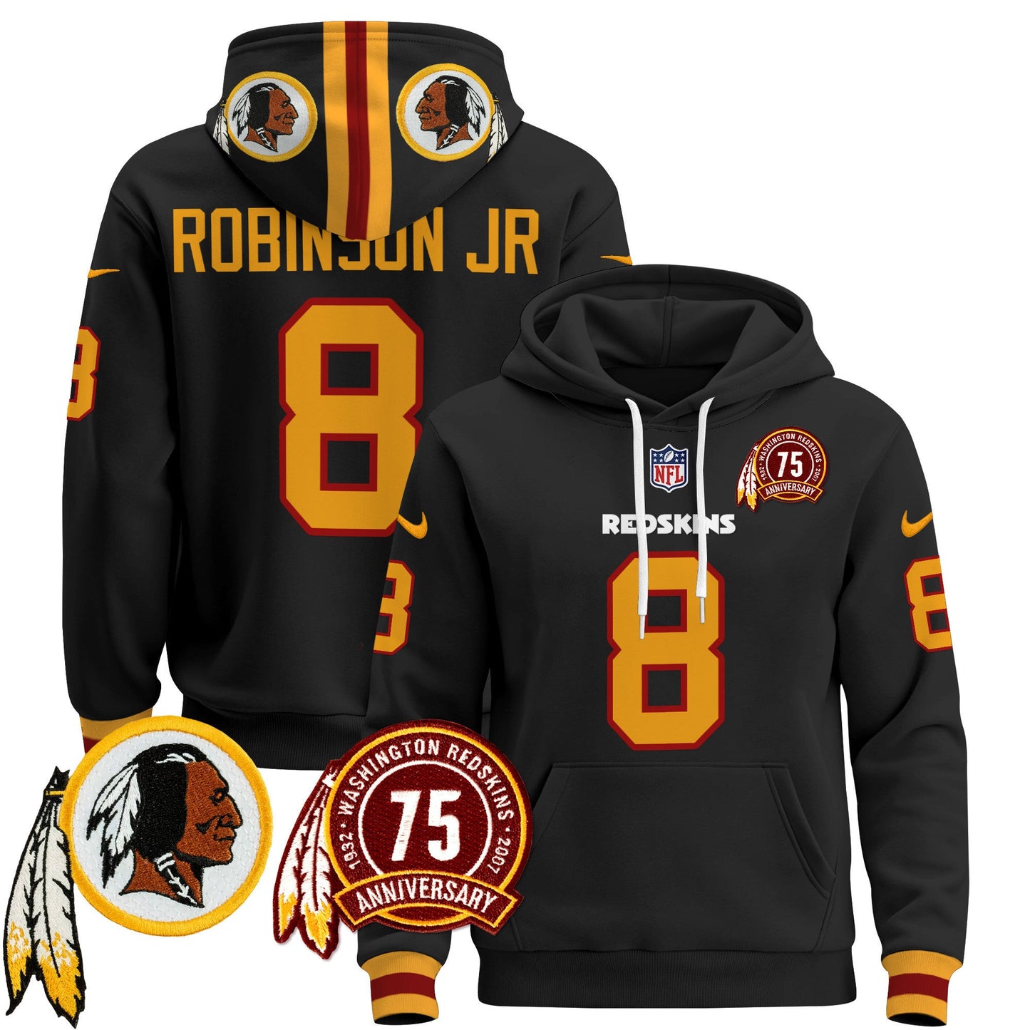 Men's Washington Redskins 2024 Pullover Hoodie - All Stitched
