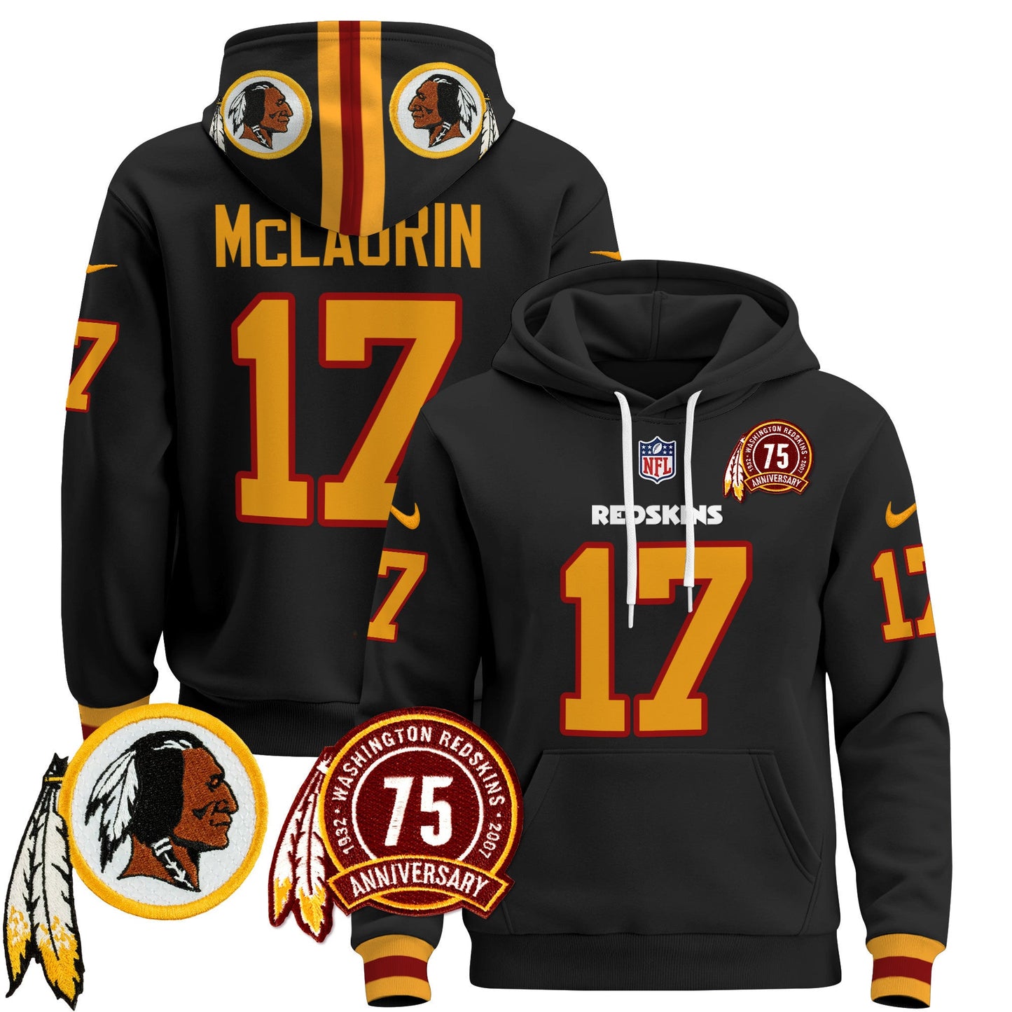 Men's Washington Redskins 2024 Pullover Hoodie - All Stitched