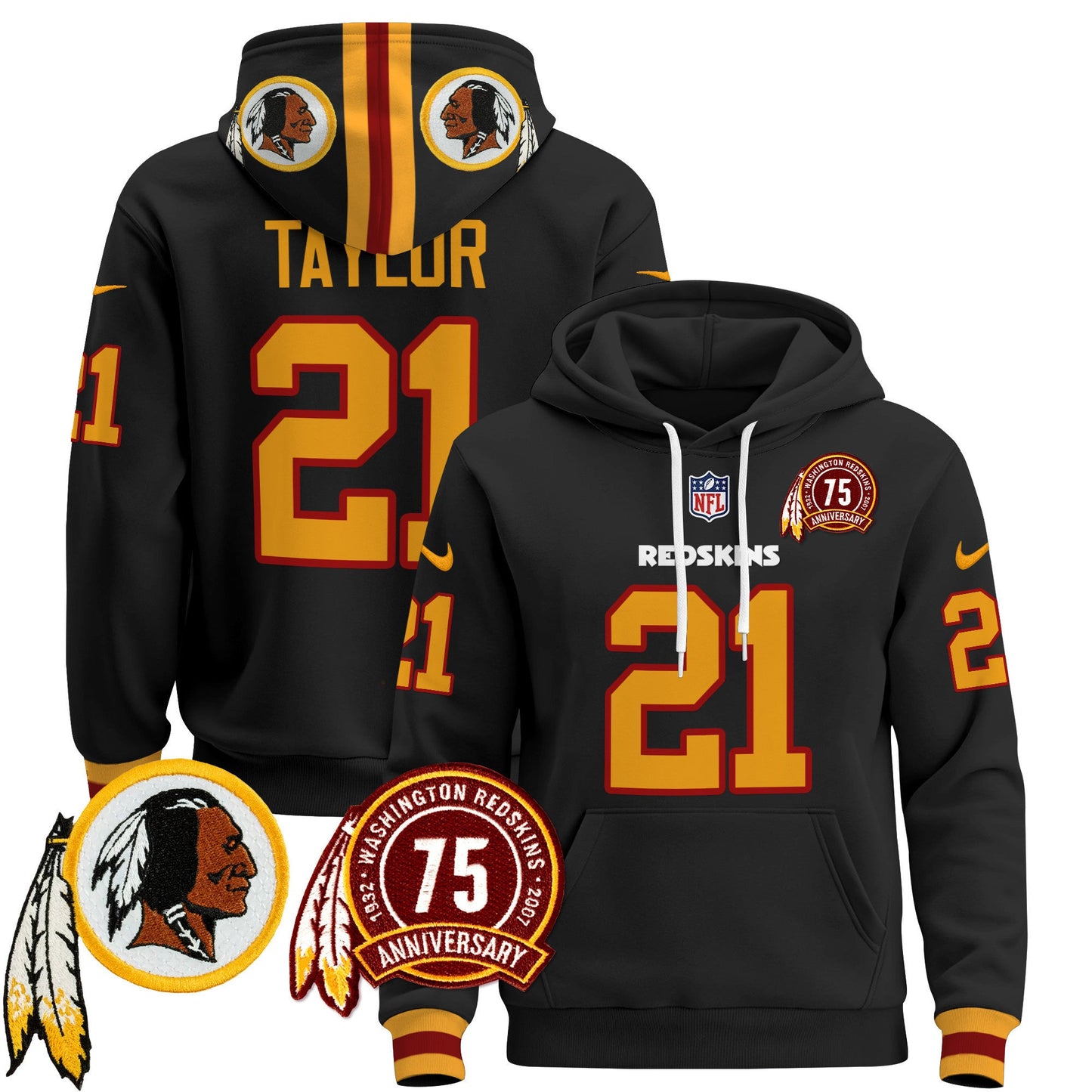 Men's Washington Redskins 2024 Pullover Hoodie - All Stitched