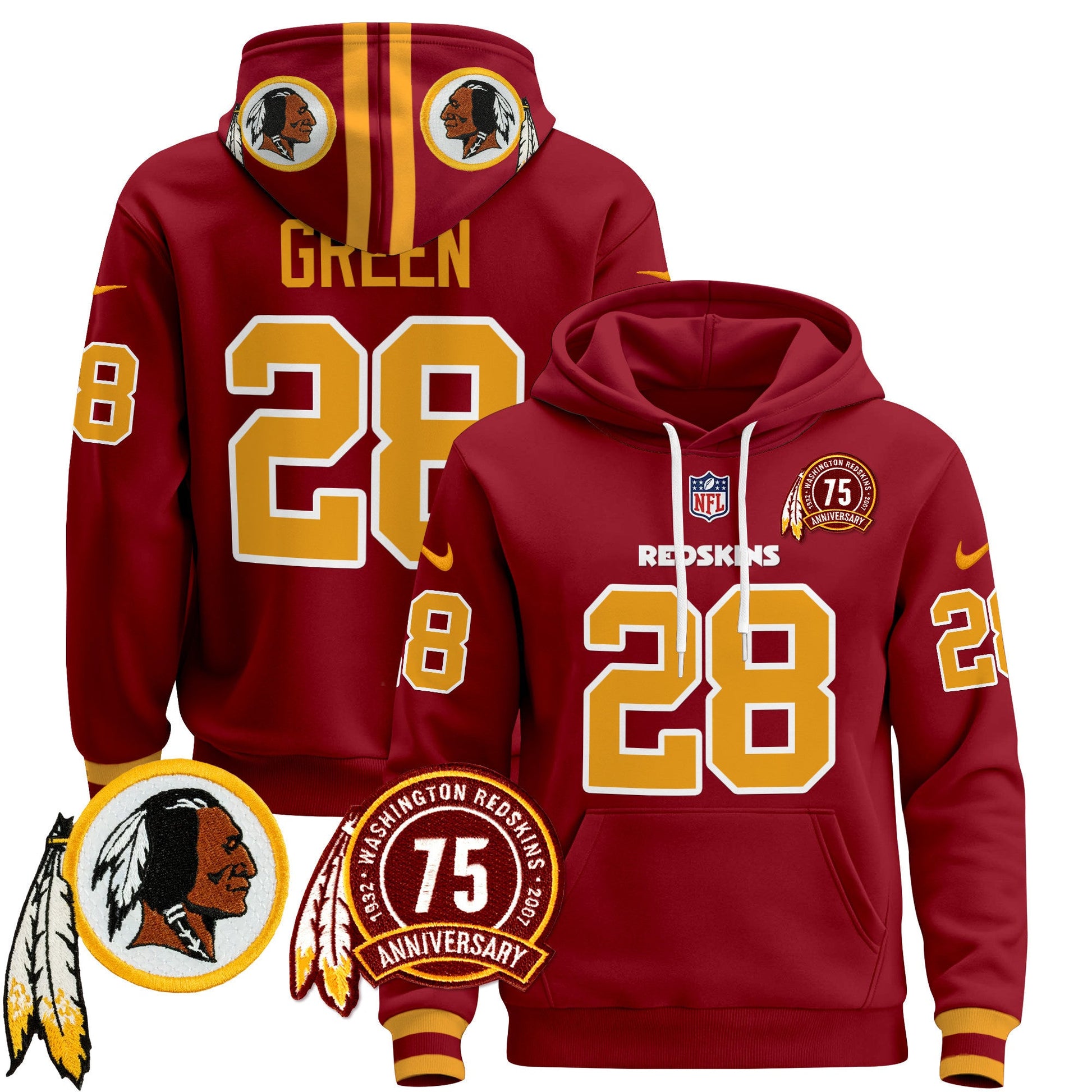 Men's Washington Redskins 2024 Pullover Hoodie - All Stitched