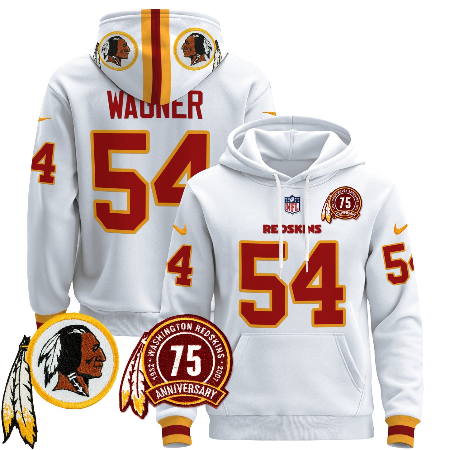 Men's Washington Redskins 2024 Pullover Hoodie - All Stitched