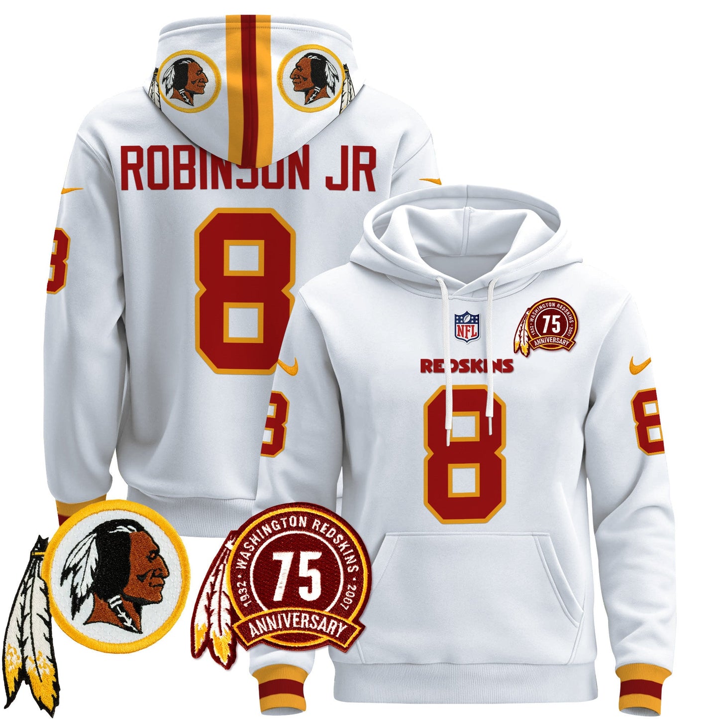 Men's Washington Redskins 2024 Pullover Hoodie - All Stitched