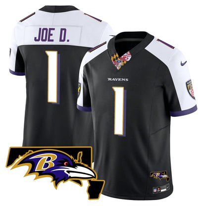 Men's Ravens Maryland Patch Vapor Limited Jersey V3 - All Stitched