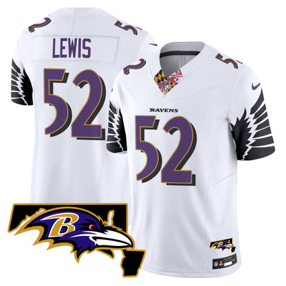 Men's Ravens Maryland Patch Vapor Limited Jersey V3 - All Stitched