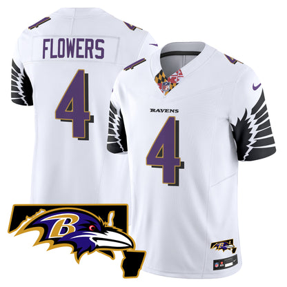 Men's Ravens Maryland Patch Vapor Limited Jersey V3 - All Stitched