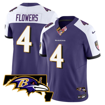 Men's Ravens Maryland Patch Vapor Limited Jersey V3 - All Stitched
