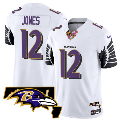Men's Ravens Maryland Patch Vapor Limited Jersey V3 - All Stitched