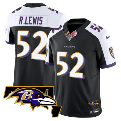 Men's Ravens Maryland Patch Vapor Limited Jersey V3 - All Stitched