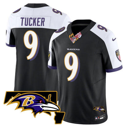 Men's Ravens Maryland Patch Vapor Limited Jersey V3 - All Stitched