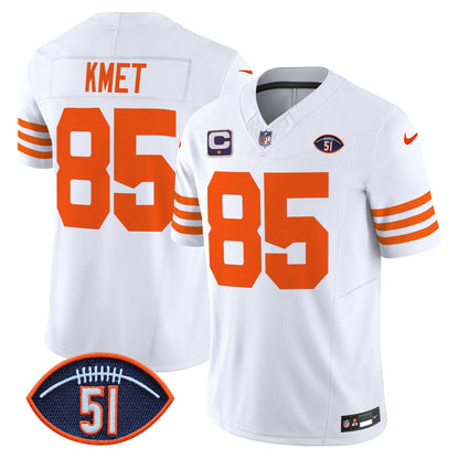 CHI Dick Butkus Patch Throwback Vapor Limited Jersey - All Stitched