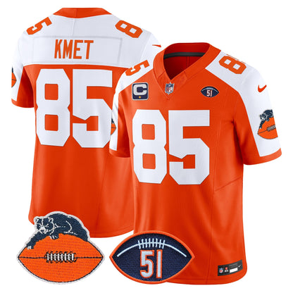 CHI Dick Butkus Patch Throwback Vapor Limited Jersey - All Stitched