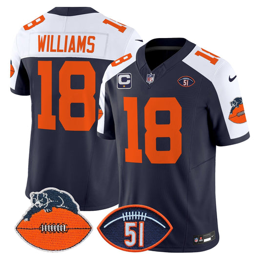 CHI Dick Butkus Patch Throwback Vapor Limited Jersey - All Stitched