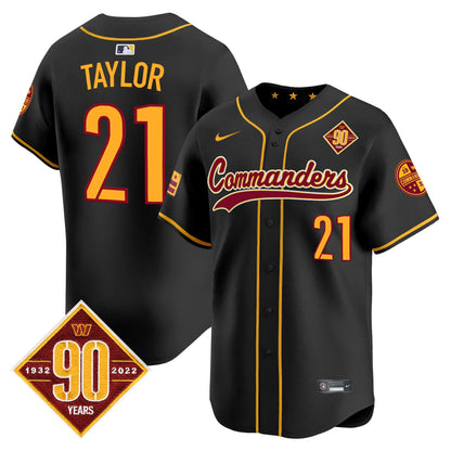 Men's Washington Commanders 90th Anniversary Patch Vapor Premier Limited Jersey - All Stitched