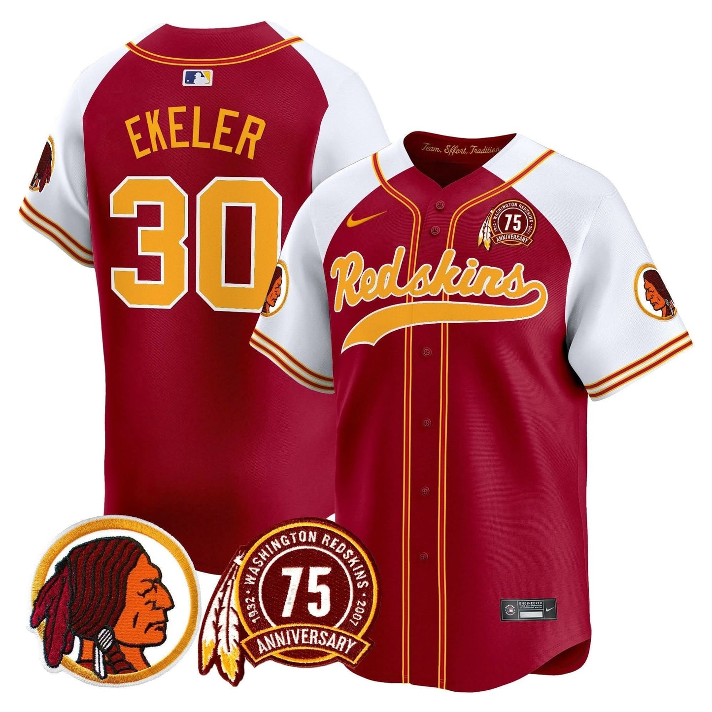 WR 75th Patch Throwback Vapor Premier Limited Jersey - All Stitched