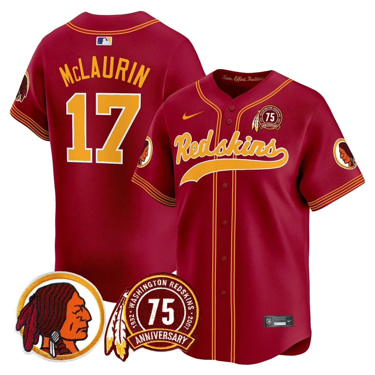 WR 75th Patch Throwback Vapor Premier Limited Jersey - All Stitched
