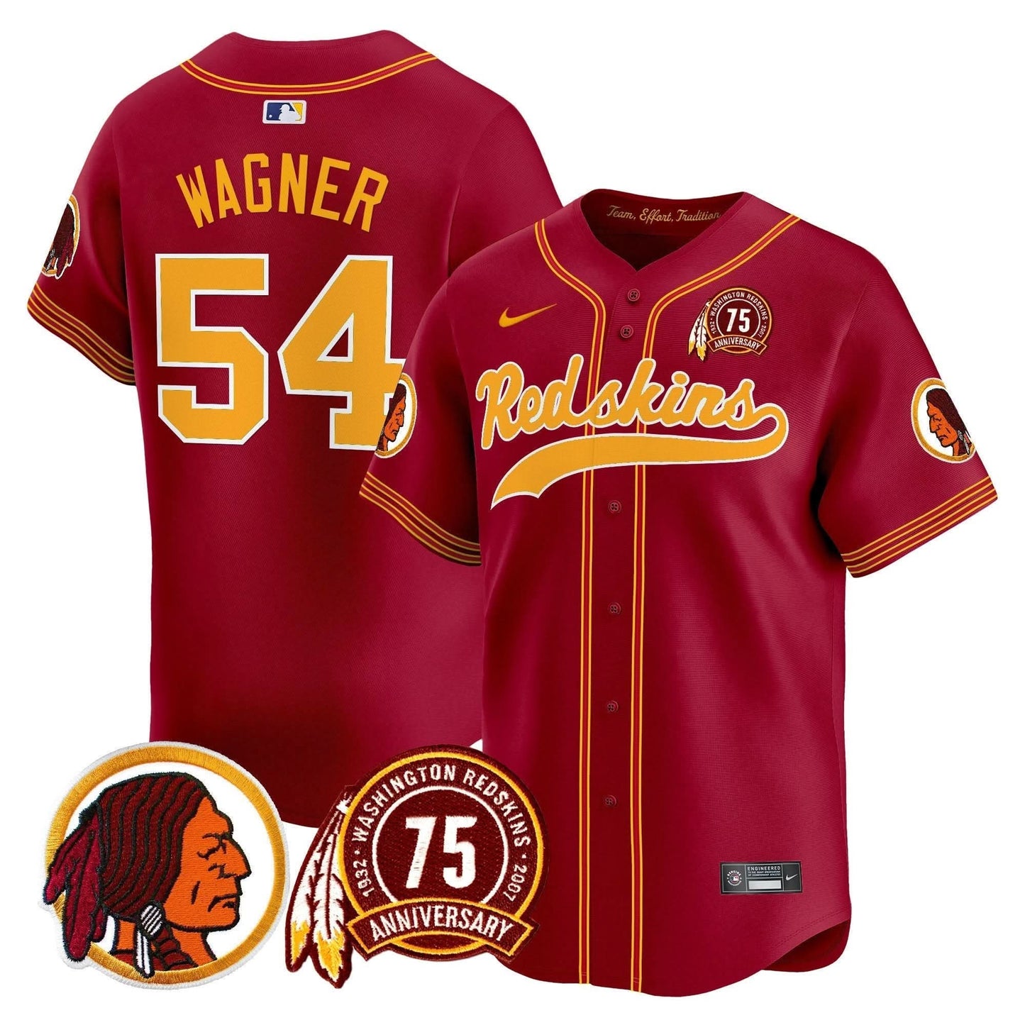 WR 75th Patch Throwback Vapor Premier Limited Jersey - All Stitched