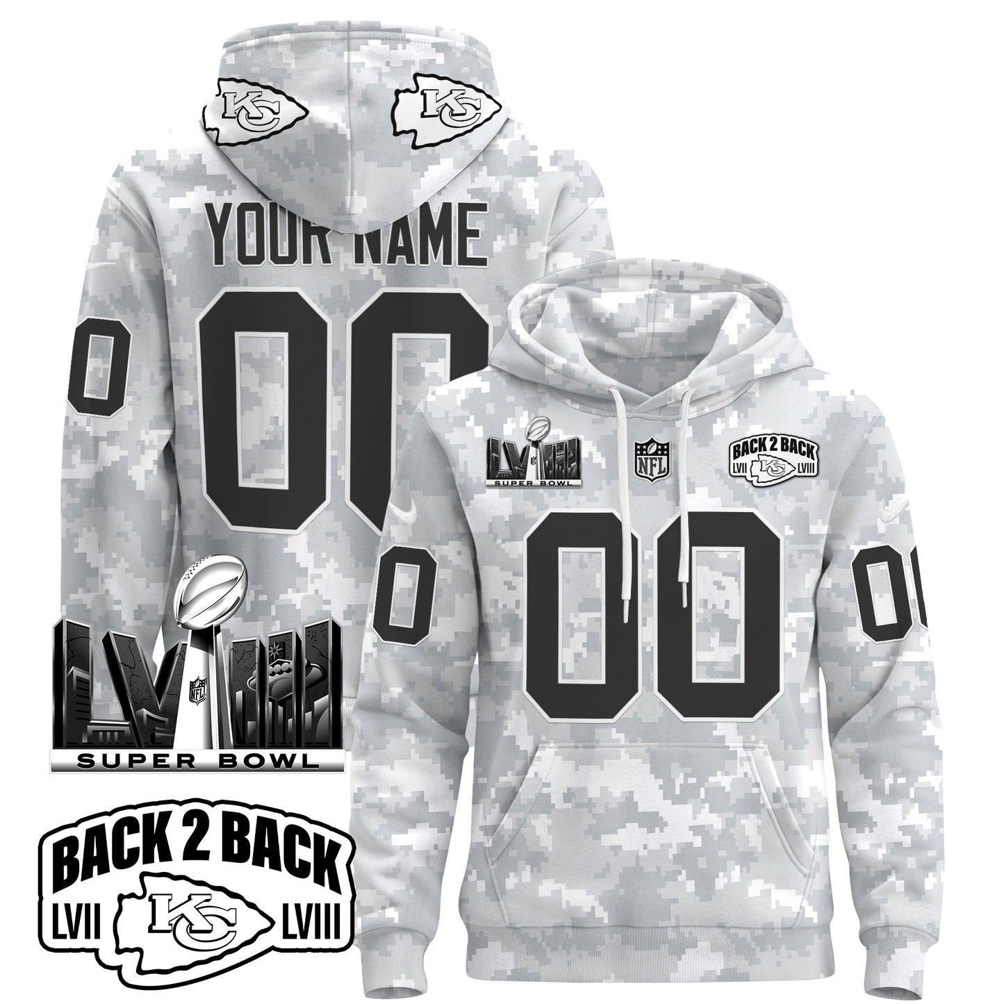 KC 2024 Salute to Service Custom Pullover Hoodie