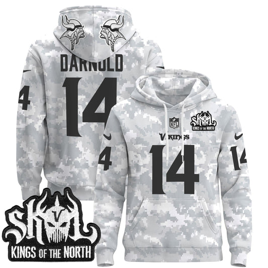 Minnesota Vikings 2024 Salute to Service Pullover Hoodie