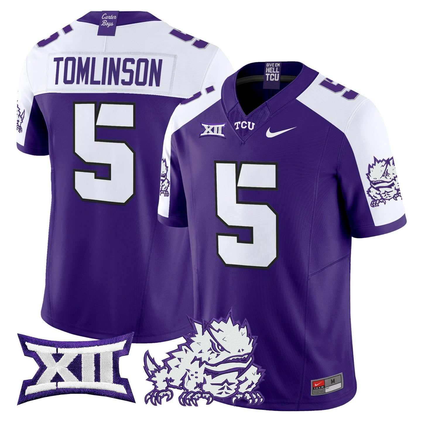 Men's TCU Horned Frogs 2025 Vapor Limited Jersey - All stitched