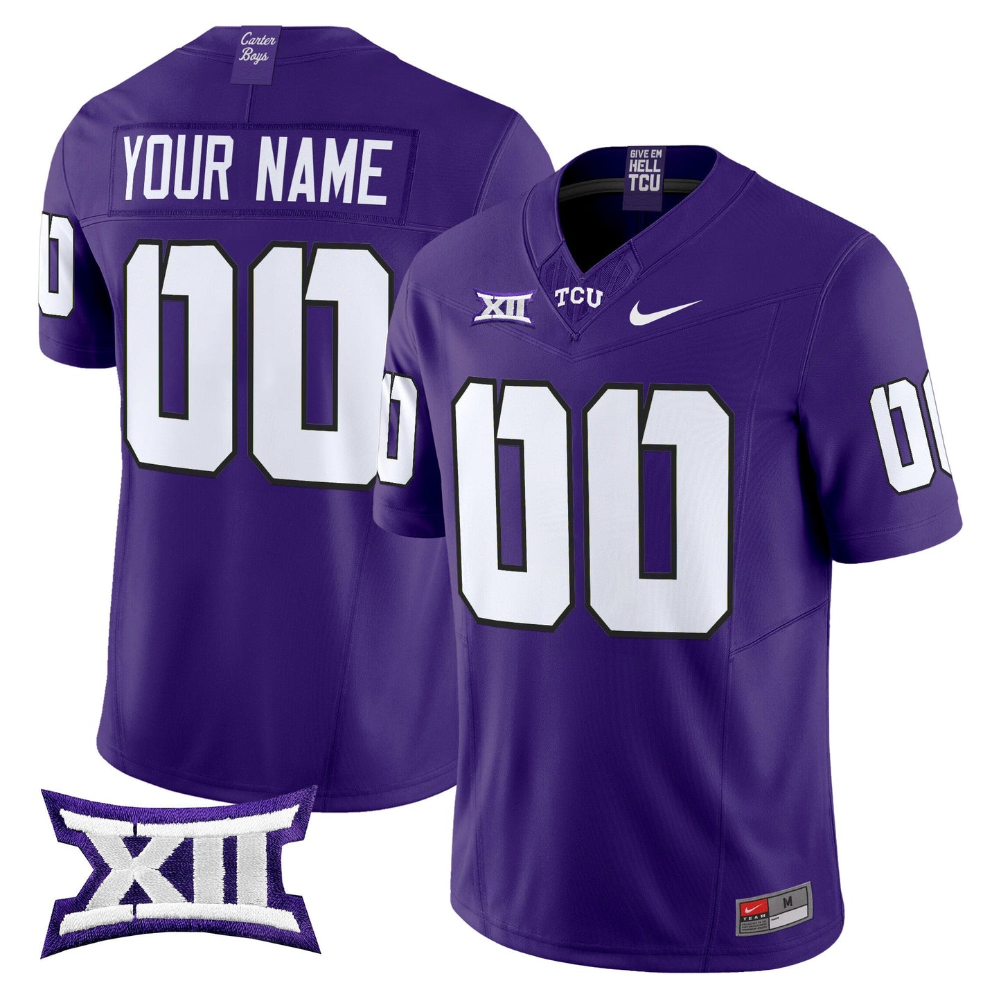 TCU Horned Frogs 2024 Vapor Limited Custom Jersey - All stitched
