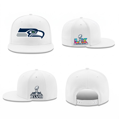 SEA Super Bowl Champions Snapback Cap - Printed V1
