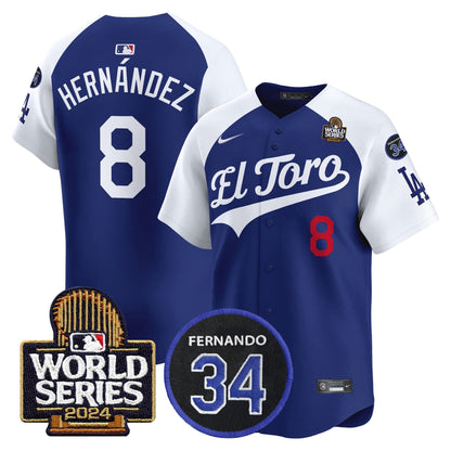 Dodgers El Toro 2024 World Series Patch Vapor Premier Limited Jersey - All Stitched