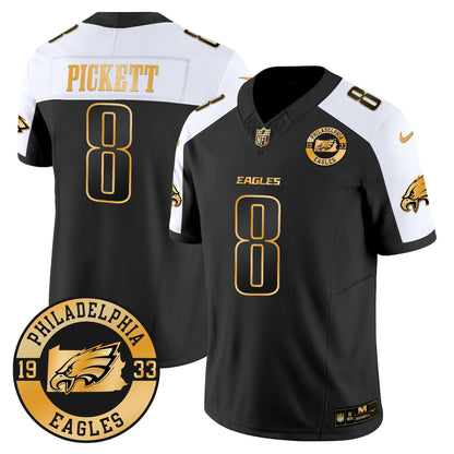 Eagles 2024 Gold Vapor Limited Jersey - Est. 1933 Patch - All Stitched