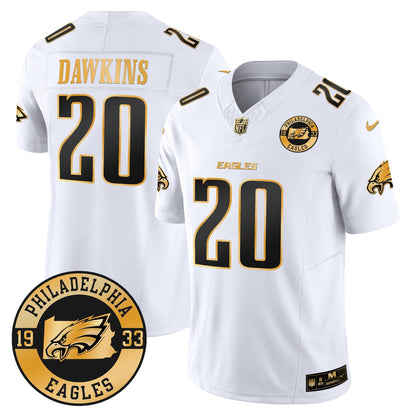 Eagles 2024 Gold Vapor Limited Jersey - Est. 1933 Patch - All Stitched