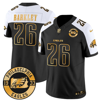Eagles 2024 Gold Vapor Limited Jersey - Est. 1933 Patch - All Stitched
