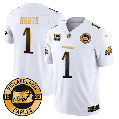 Eagles 2024 Gold Vapor Limited Jersey - Est. 1933 Patch - All Stitched