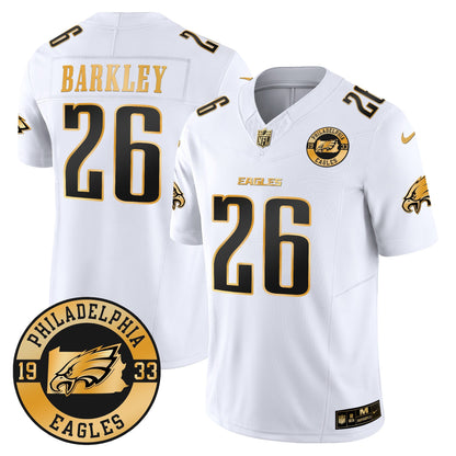 Eagles 2024 Gold Vapor Limited Jersey - Est. 1933 Patch - All Stitched