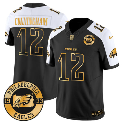 Eagles 2024 Gold Vapor Limited Jersey - Est. 1933 Patch - All Stitched