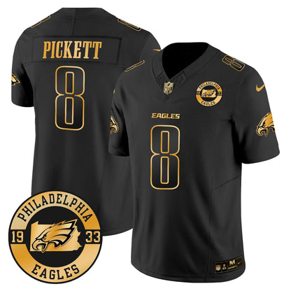 Eagles 2024 Gold Vapor Limited Jersey - Est. 1933 Patch - All Stitched