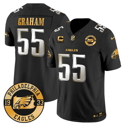 Eagles 2024 Gold Vapor Limited Jersey - Est. 1933 Patch - All Stitched