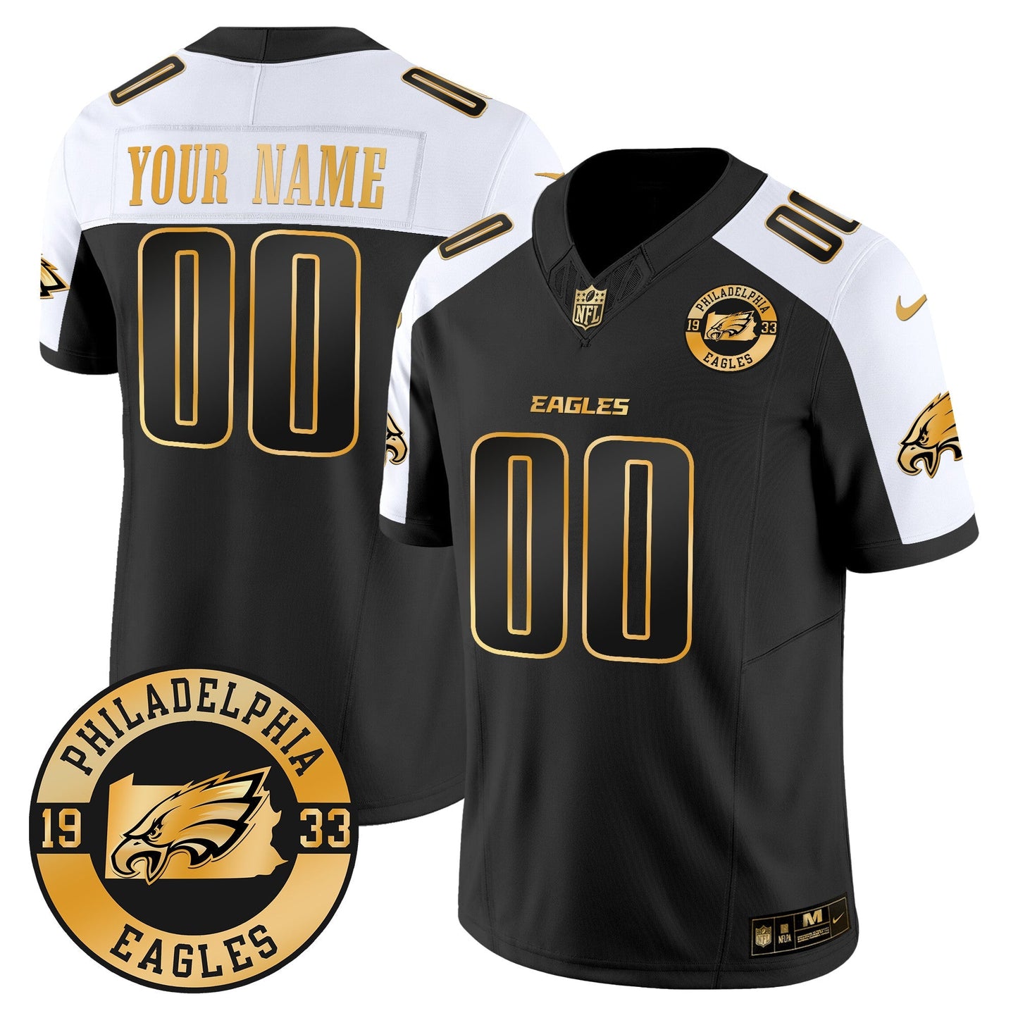 PHI 2025 Gold Vapor Limited Custom Jersey - Est. 1933 Patch - All Stitched