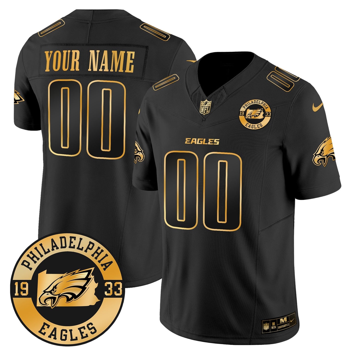 PHI 2025 Gold Vapor Limited Custom Jersey - Est. 1933 Patch - All Stitched