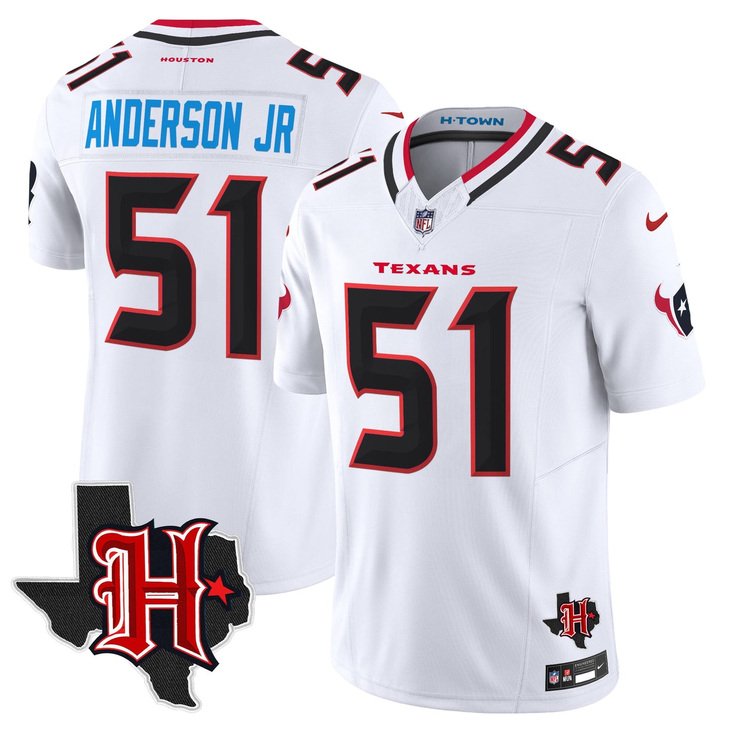 Men's Houston Texans 2026 Texas Patch Vapor Limited Jersey V5 - All Stitched