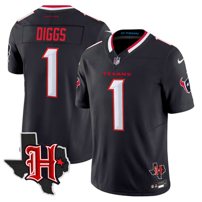 Men's Houston Texans 2026 Texas Patch Vapor Limited Jersey V5 - All Stitched