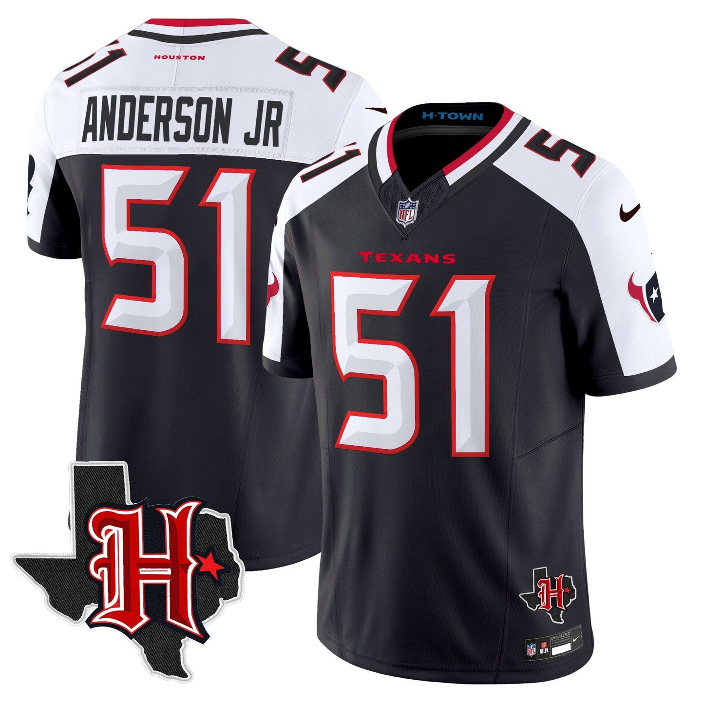 HOU 2024 Texas Patch Vapor Limited Jersey V5 - All Stitched