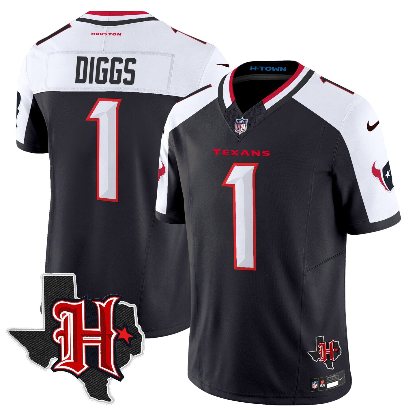 HOU 2024 Texas Patch Vapor Limited Jersey V5 - All Stitched